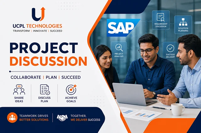 SAP project discussion and business process explanation at UCPL Technologies Noida